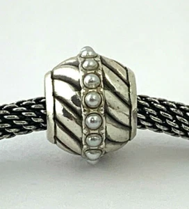 Brighton Twist Bead J97862, Acabado Plateado, Piedras Blancas, Nuevo - Imagen 1 de 1