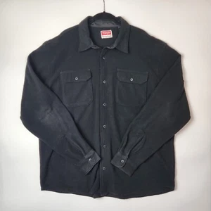 Wrangler Jacke Herren Größe XL schwarz Fleece Knopfleiste Kragen Westernkleidung - Bild 1 von 6