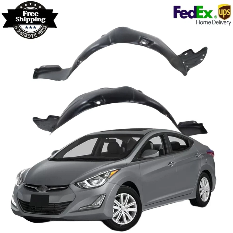 Front Inner Fender Liner Set Compatible with 2011-2013 Hyundai Elantra Foto 1 de 4