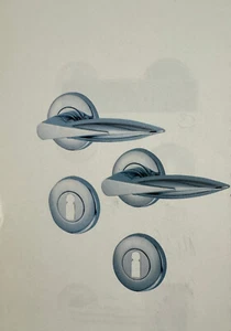 JADO Zimmertür-Drücker-Garnitur Venus BB B7037AD Matt-Verchromt mit Rundrosetten - Bild 1 von 4
