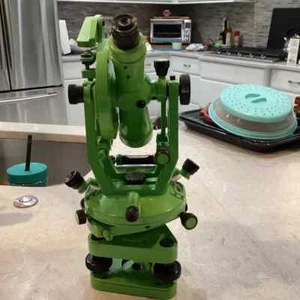 Topografia Transit Vernier Theodolite con scatola per rilievo e precisione 20" sec - Foto 1 di 7