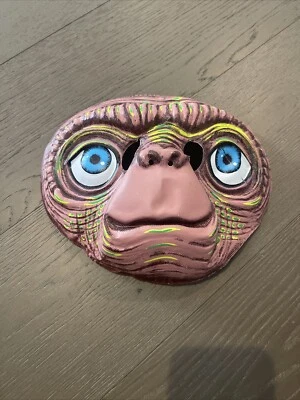 Vintage E.T. Extra Terrestrial Halloween Mask Universal Studios ET Alien 1982 - Image 1 of 3