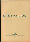 LA RIVISTA SIEMENS N. 4 1943 VOLTMETRO ELETTROSTATICO ISOLATORI PASSANTI