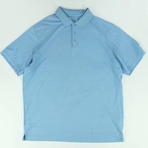 Dri-Fit Nike Polyester Striped Polo  Blue Men's 2XL - Picture 1 of 5