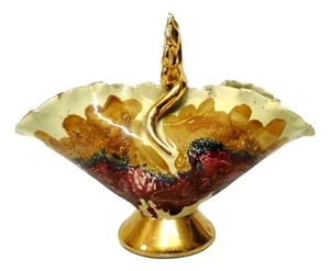 vaso cestino in ceramica prodizione c.a.l. ceramica artistica lodigiana anni 80 - Imagen 1 de 5