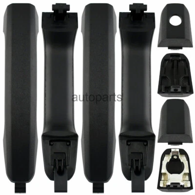 4PC Door Handle Outside Exterior Black For 2017 2018 Chevy Tahoe Premier LTZ S7 - Imagem 1 de 3