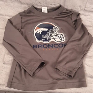 NFL Toddler Size 2T Grey Denver Broncos Long Sleeve Toddler T-Shirt - Picture 1 of 3