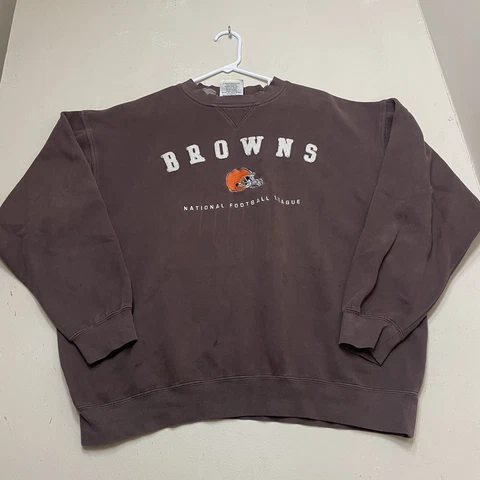 Cleveland Browns Pull Over Mens Sweater Crewneck Lee Sport Brown Size XL Cover