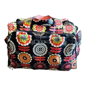 Women’s Ju Ju Be Extra Large Baby Diaper Bag Crossbody Black W/Changing Mat - Picture 1 of 13