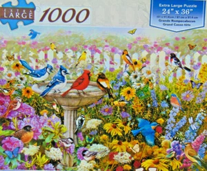 .PUZZLE..JIGSAW...Greg And Co....Garden Birdbath...Factory Sealed...1000pc - Picture 1 of 1