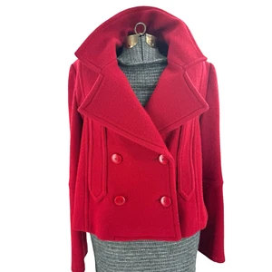Chaqueta Abrigo Armani Collezioni Lana Recortada Mangas Acampanadas Mujer Talla 40 EE. UU. - Imagen 1 de 13