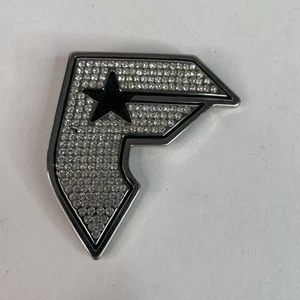 Vintage Y2K berühmte Sterne & Riemen Strass Gürtelschnalle Logo Midwest Emo Skater - Bild 1 von 5