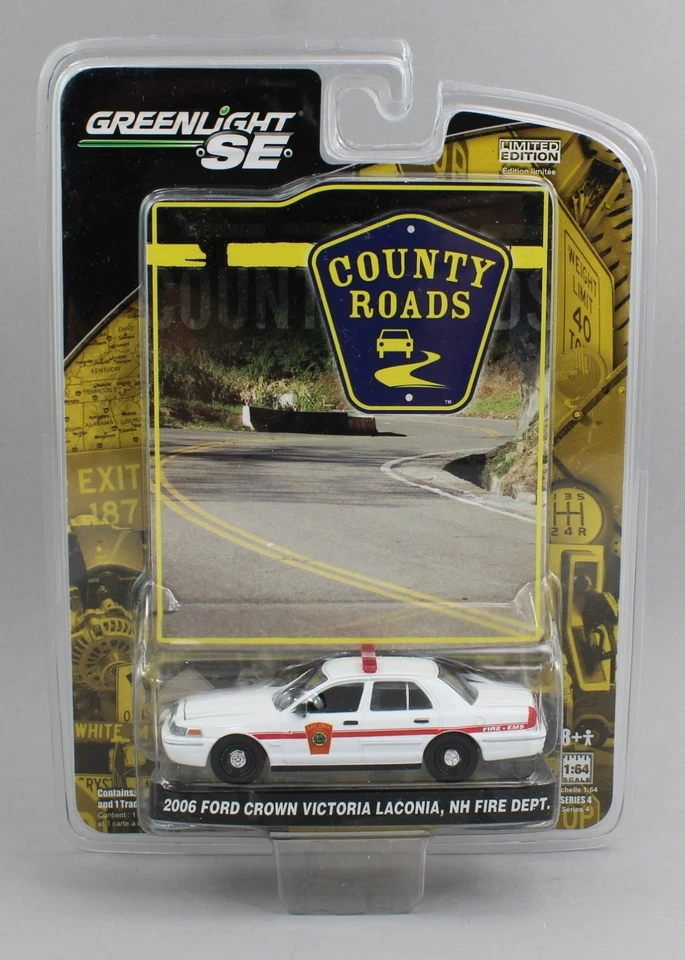 1:64 GreenLight *COUNTY ROADS 4* 2006 Ford Crown Victoria LACONIA, NH Fire Dept. - Image 1 of 1