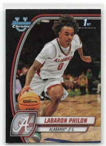 2024-25 Bowman Chrome U Black Wave Refractor Labaron Philon #49 Alabama - Picture 1 of 2