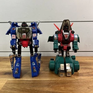Transformers Dinobots G2  Blue Grimlock & Green Slag -Both Have Wear- Ships Fast - Picture 1 of 4
