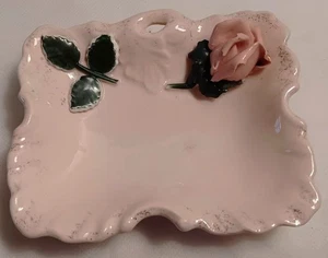 Vintage LEFTON Trinket Dish Ring/Jewlery Vanity  Occupied Japan 5x4" - Picture 1 of 5