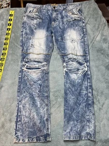 Pantalones de mezclilla Grindhouse para hombre 40x32 desgastados hip hop grunge vintage Y2K - Imagen 1 de 16