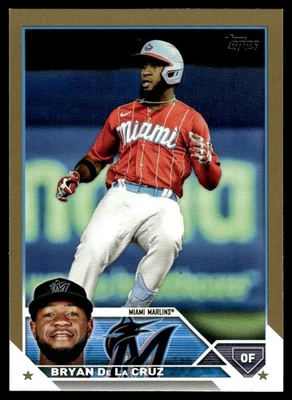 2023 Topps Series 2 Gold Bryan De La Cruz 1784/2023 Miami Marlins #599 - Image 1 of 2