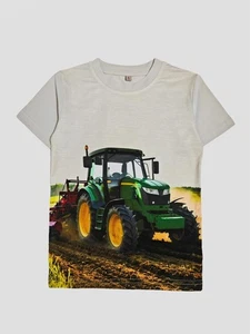 S&C Kinder T-Shirt mit Traktor Motiv H507 – Beiges T-Shirt mit Traktor-Druck - Bild 1 von 7