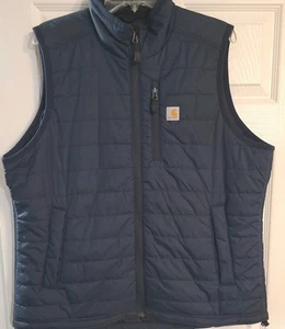 Carhartt Puffer Vest Womens XL (16-18) Navy Gilliam Rain Defender Zip #104315 - Picture 1 of 14