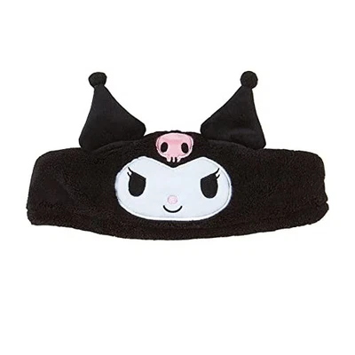 NUOVO Sanrio Kuromi fascia per capelli turbante per capelli nero - Immagine 1 di 3