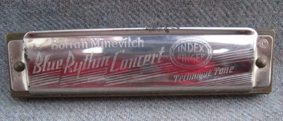 OLD VINTAGE GERMANY BORRAH MINEVITCH BLUE RYTHM CONCERT HARMONIC A 440 - image 1 of 4