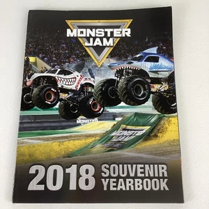 Monster Jam 2018 Souvenir Yearbook Poster Meet Driver Megalodon Autograph Book - Picture 1 of 9