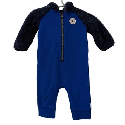 Converse All Star Azul Polar Con Capucha Una Pieza, Bebé 3-6 Meses, Suave Difuso Acogedor Foto 1 de 4