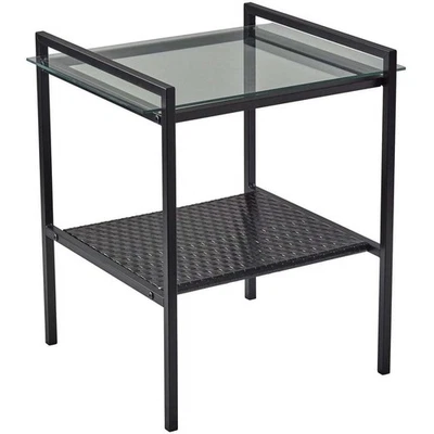 Mesa de acento negra Adesso WK2093-01 Pearson 21,75 X 19,13 pulgadas Foto 1 de 4