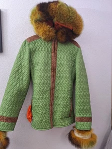 PHILOSOPHY DI ALBERTA FERRETTI grüne gesteppte Damenjacke Größe 8 - Bild 1 von 13
