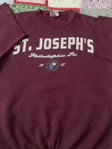 Vintage 90s St. Joseph’s University Sweatshirt Philadelphia S\Sleeve Sweatshirt - Picture 1 of 13