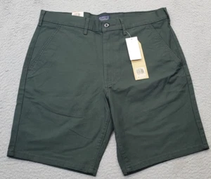 Levi's Straight Chino Shorts Mens Size 34 Green Slash Pockets Low Waist Comfort - Picture 1 of 8