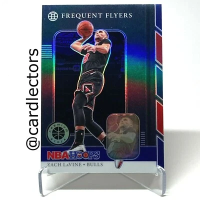 2019-20 NBA Hoops Premium ZACH LAVINE Frequent Flyers Purple PRIZM SP #7 BULLS - Image 1 of 2