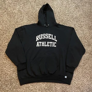 Vintage Russell Athletic Hoodie Sweatshirt Size 3XL Black Pullover - Pre-Owned - Picture 1 of 10