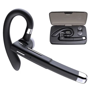 Bluetooth Earphone Wireless Noise Cancelling Earpiece Stereo Sound Music Headset - Picture 1 of 11