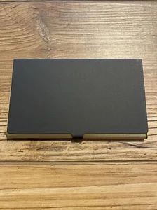 Matte Black & Gold Plate Business Card Holder - Picture 1 of 3