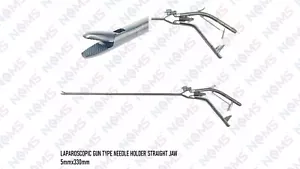 5mmx33cm Straight Jaw Gun-Type Needle Holder For Laparoscopy Reusable Instrument - Picture 1 of 11