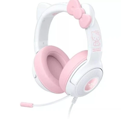 Razer Kraken Kitty V2 Wired USB A Gaming Headset with Kitty Ears and Chroma RGB - Image 1 of 4