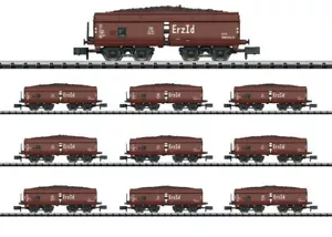 Minitrix 15449 set 10 vagoni trasporto minerale Id DB epoca con carico minerale NUOVI IMBALLO ORIGINALE 1:160 - Foto 1 di 3
