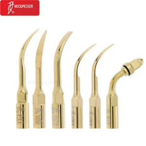 Woodpecker Dental Ultrasonic Scaler gold-plate Perio Tips Endo Fit EMS Handpiece - Picture 1 of 36