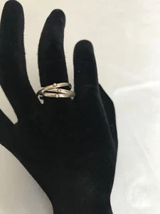 ANELLO DONNA ARGENTO 925 3 ANELLI IN UNO, MISURA 71/2, CONDIZIONI REALI BUONE - Foto 1 di 4