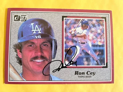 signed Ron Cey 1983 Donruss Big card - Image 1 of 2