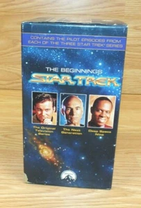 The Beginnings Star Trek (3 VHS Tapes) Deep Space Nine Encounter at Farpoint - Picture 1 of 5