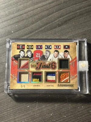 GADSBY HULL HALL 1/1 FIRST 6 SPORTS HEROES LEAF ULTIMATE HOCKEY 2018-2019 B1 - Image 1 of 2