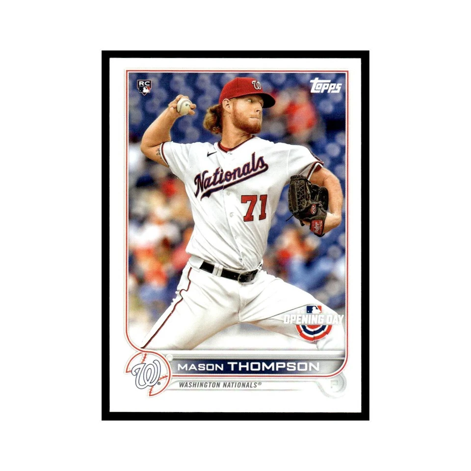 Mason Thompson Rookie 2022 Topps Opening Day #145 Washington Nationals NM - Image 1 of 3