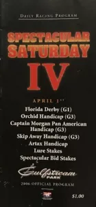 Barbaro, Florida Derby '06, Program - Picture 1 of 3