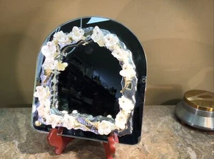 Italian Glass Vanity Mirror -Table Top - Hand Made Easel Design - Gift Quality - Picture 1 of 9