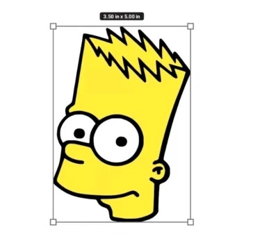  THE SIMPSONS - BART SIMPSON VINYL DECAL STICKER 3.5X5 INCHES!  - Image 1 of 4