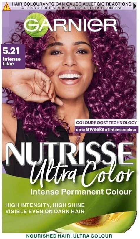 GARNIER NUTRISSE ULTRA COLOR PERMANENT HAIR DYE - INTENSE LILAC 5.21