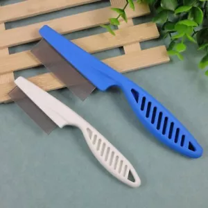 Peine antipulgas para mascotas mango liendres perro gato peine dientes de metal piel saludable pelo abrigo limpio - Imagen 1 de 40